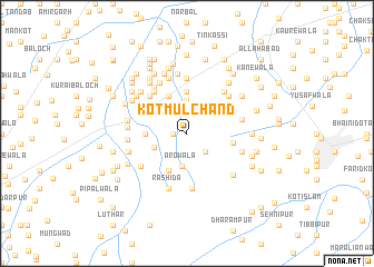 map of Kot Mūl Chand