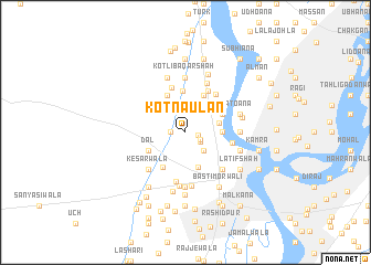 map of Kot Naulān