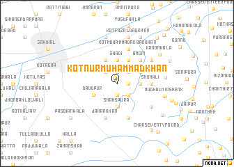 map of Kot Nūr Muhammad Khān