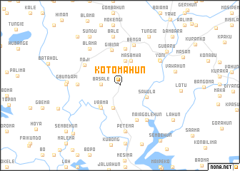 map of Kotomahun