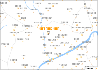 map of Kotomahun