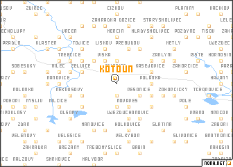 map of Kotouň