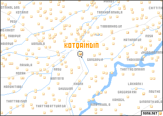 map of Kot Qāimdīn