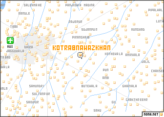 map of Kot Rab Nawāz Khān