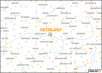 map of Kot Rājput