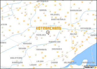 map of Kot Rām Chand