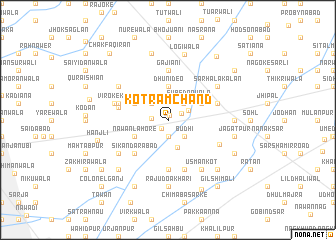 map of Kot Rām Chand