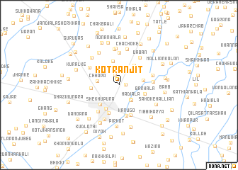 map of Kot Ranjīt