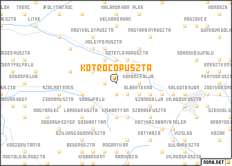 map of Kotrocópuszta