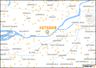 map of Kot Sāhib