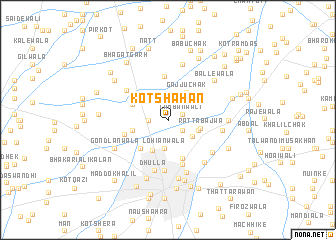 map of Kot Shāhān