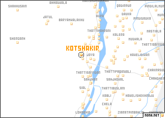 map of Kot Shākir