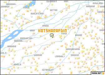 map of Kot Sharafdīn