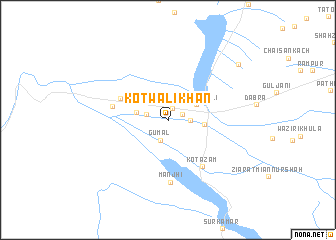 map of Kot Wali Khān