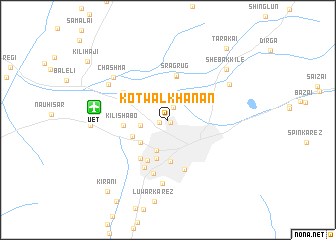 map of Kotwāl Khānān