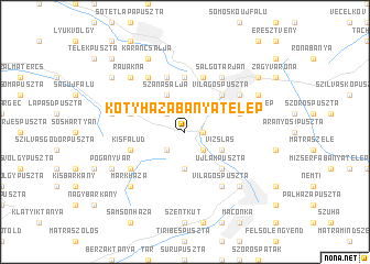 map of Kotyháza-Bányatelep