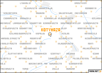 map of Kotyháza