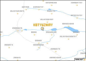 map of Kotyuzhiny