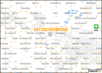 map of Kötzschenbroda