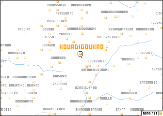 map of Kouadigoukro