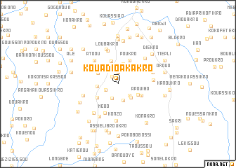 map of Kouadio-Akakro