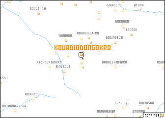 map of Kouadiodongokro