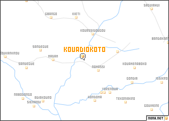 map of Kouadiokoto