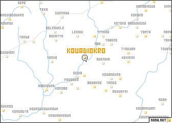 map of Kouadiokro