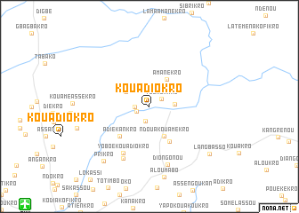 map of Kouadiokro