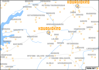 map of Kouadiokro
