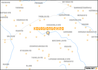 map of Kouadio-Ndrikro