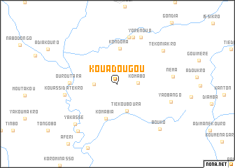 map of Kouadougou