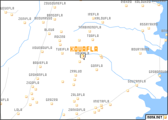 map of Kouafla