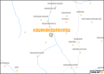 map of Kouakakourékrou