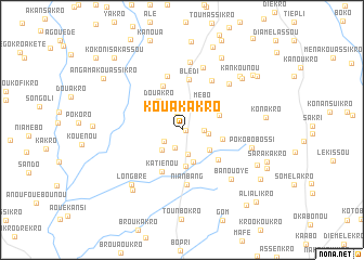 map of Kouakakro