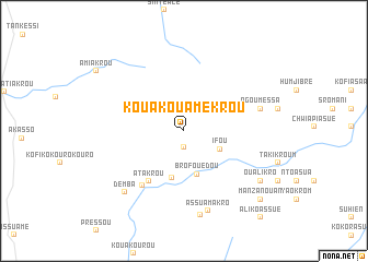 map of Kouakouamékrou