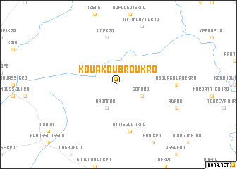 map of Kouakoubroukro