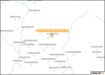 map of Kouakoudougou