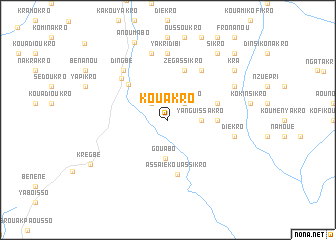 map of Kouakro