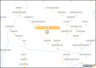 map of Kouame-Bonou