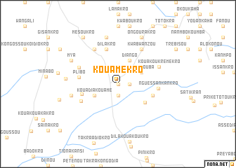 map of Kouamékro