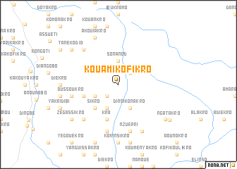 map of Kouamikofikro