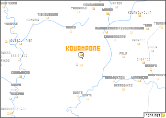 map of Kouamponé