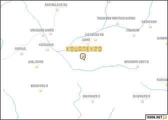 map of Kouanékro