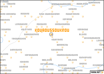 map of Kouaoussoukrou