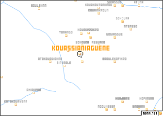 map of Kouassianiaguéné