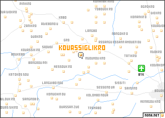 map of Kouassi-Glikro