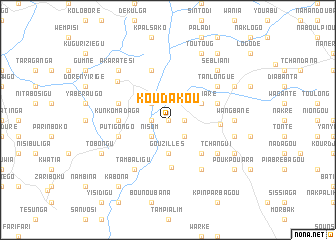 map of Koudakou