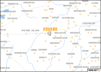 map of Kouébo