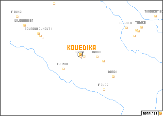 map of Kouédika